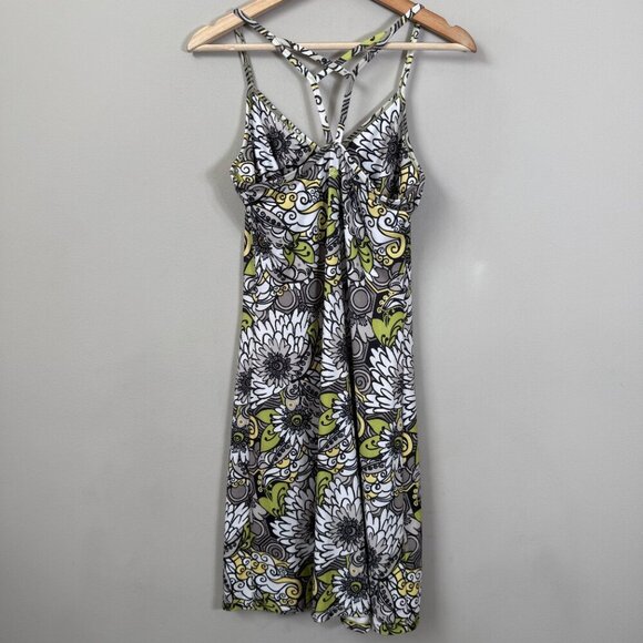 Prana Floral Shelf Bra Traveler's Mini Dress Women Small Athletic Outdoor Active - Picture 8 of 12